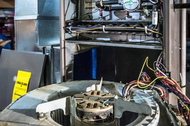 Homeowner checking thermostat with AC not cooling properly