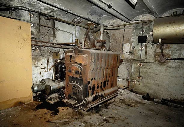 Aging furnace in a Toronto home basement showing signs of wear