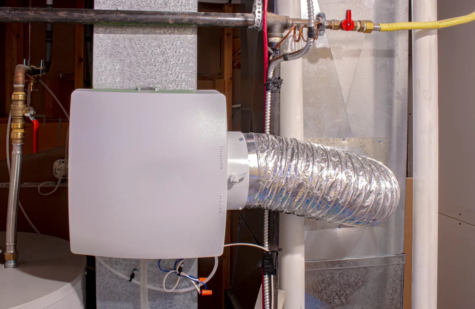 Whole-home humidifier installed on a furnace for better indoor air quality