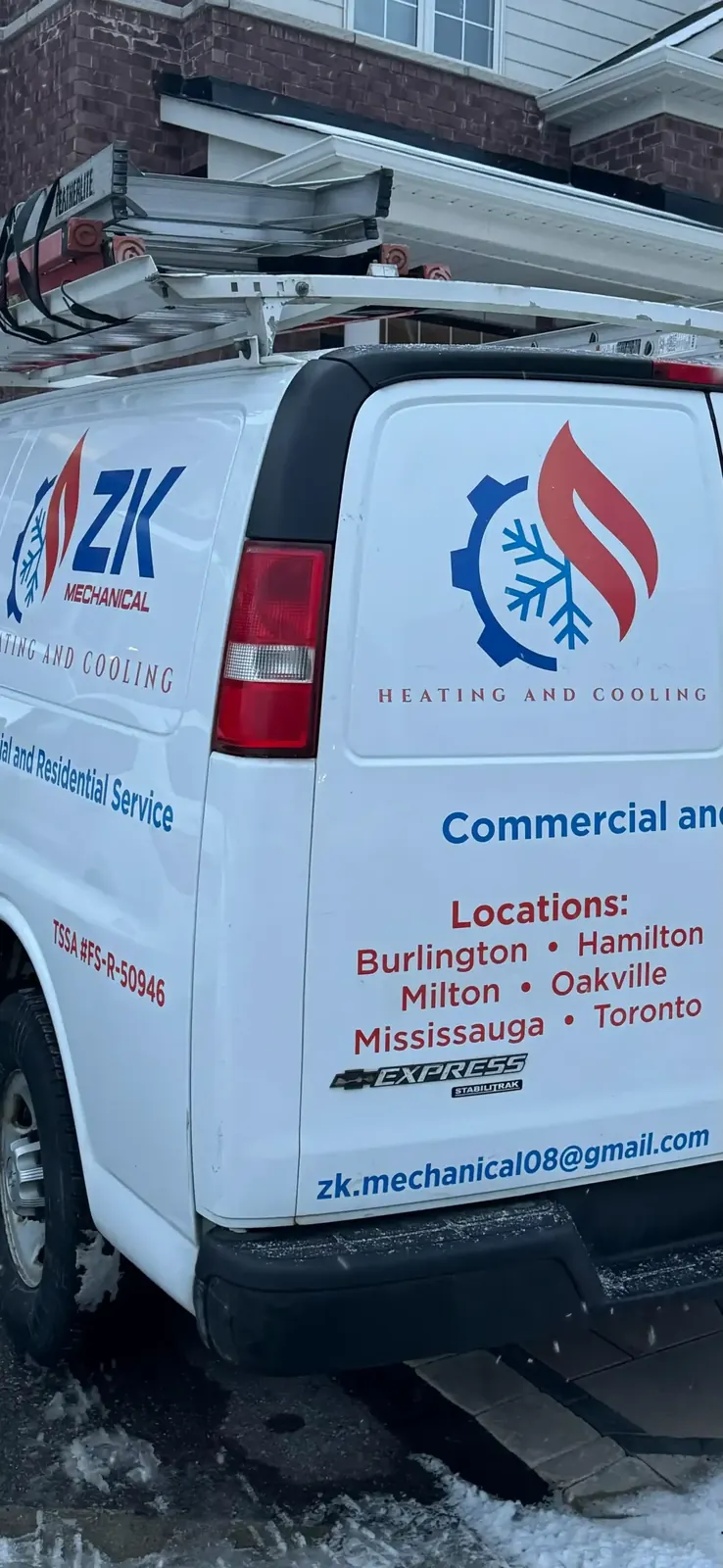ZK Mechanical branded service van ready for dispatch