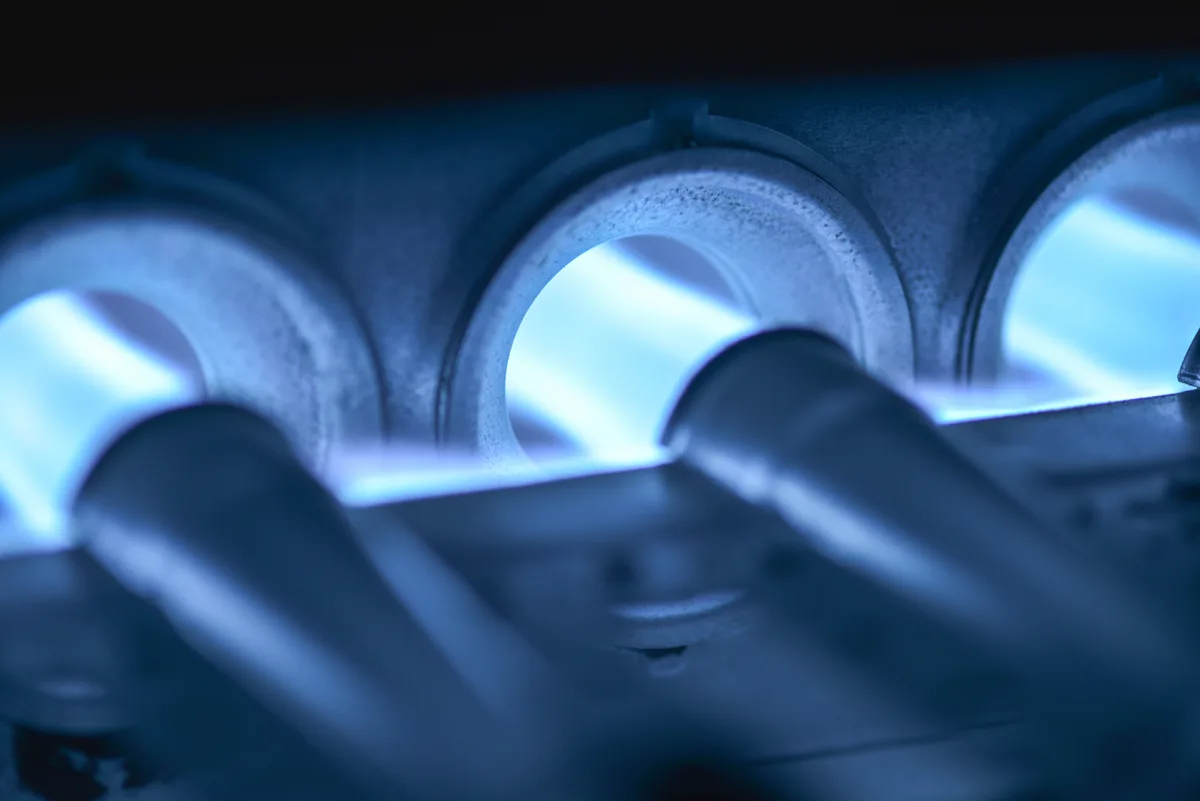 Home furnace burners ignited with the blower compartment open
