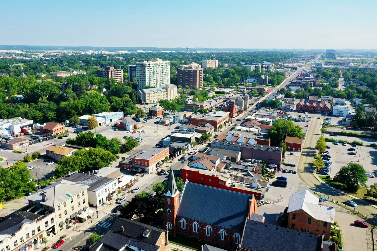 Aerial view of Milton, Ontario