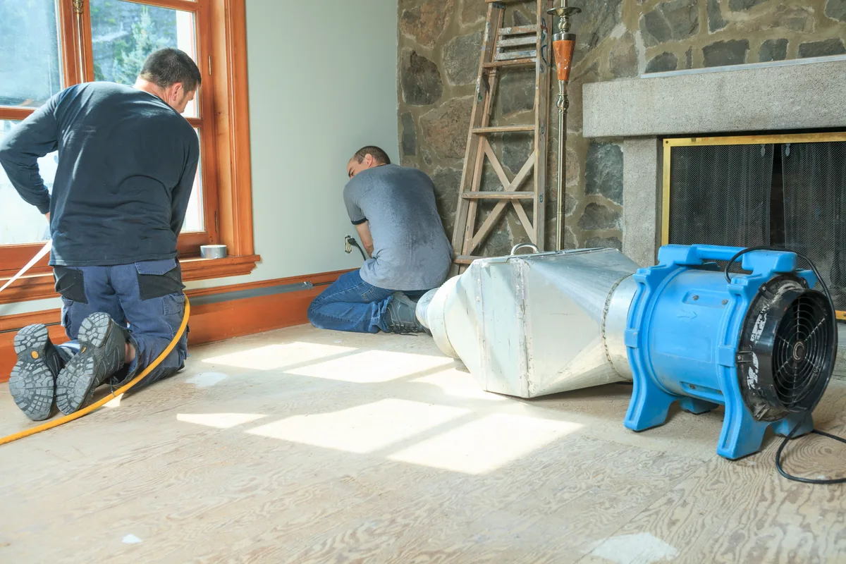 Ventilation cleaning inside a house